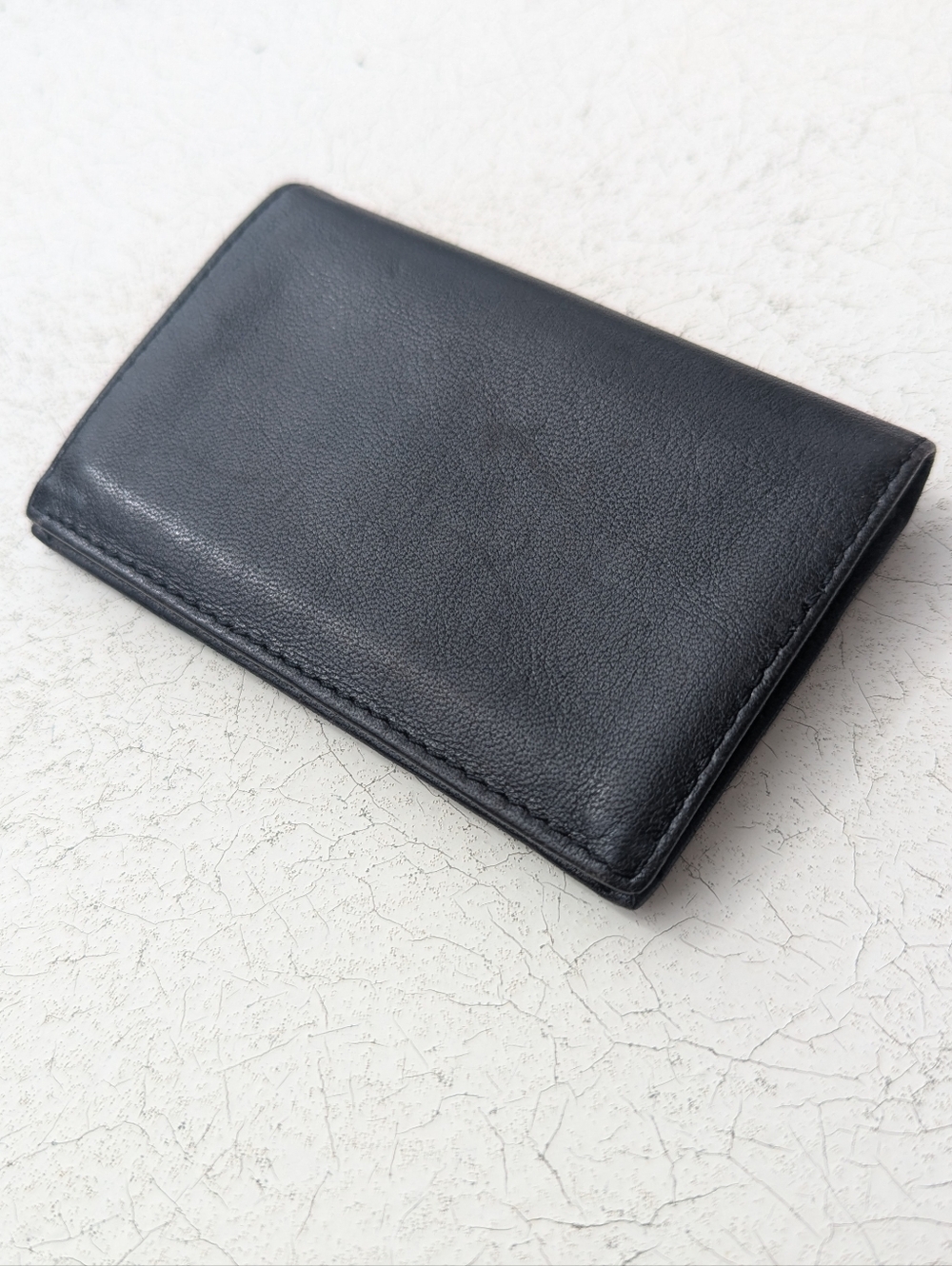 Christian Dior | Vintage Black Leather  Bi-fold Wallet Card Slots Low Profile - Picture 2 of 13